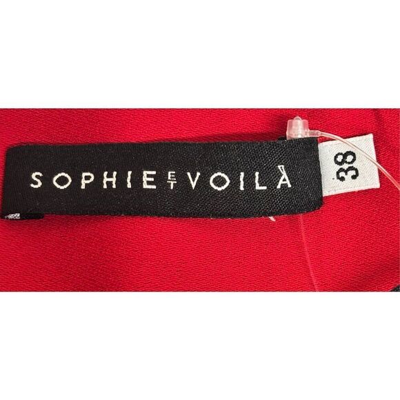 SOPHIE ET VOILA Strapless Crepe Maxi Column Dress in Red Size 38/ US 8 - Picture 7 of 9